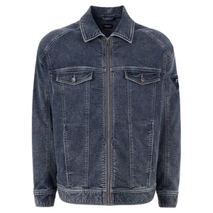 
AMAKROM26 spring new men's casual trendy short zipper laser burnt washed denim jacket