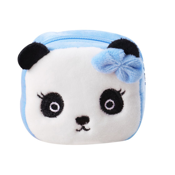 Cute cartoon anime square coin pocket smooth soft plush coin bag key bag students graduation gift