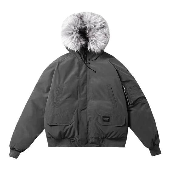 
FDR American fur collar cotton-padded jacket men's winter thickened warm couple's jacket pie jacket down jacket for women