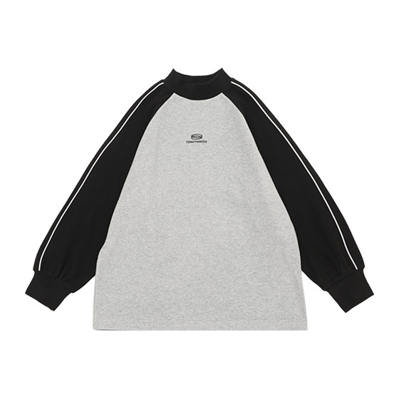 
Boys' base layer shirt 2025 winter new style medium and large children's half turtleneck top Australian velvet inner layer children's long-sleeved T-shirt warm