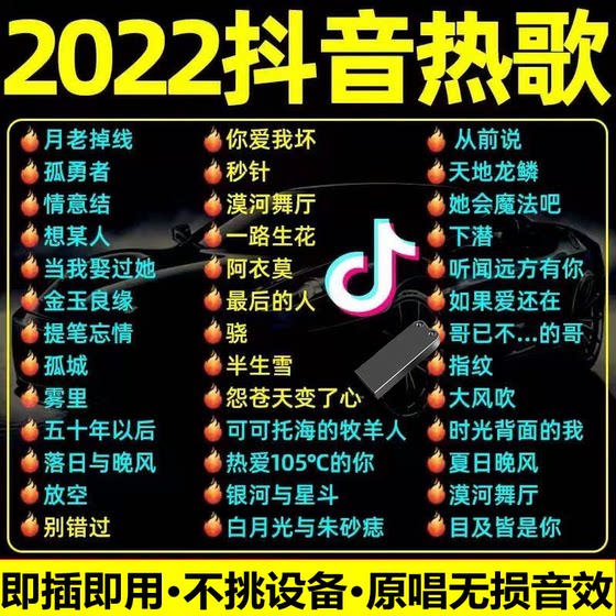 车载音乐U盘无损高品质2022抖音经典DJ华语歌手流行曲视音频优盘