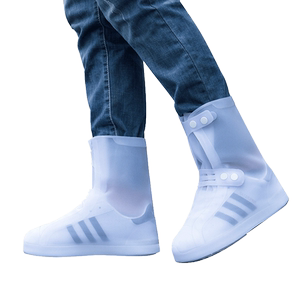 Rain boots men and women silicone shoe covers for waterproof and anti-slip rainy day rain boots thickened wear-resistant rain boots children's water shoes
