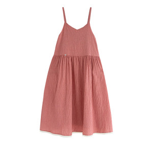 
Ancient moss small pink plaid sleeveless dress forest style Japanese style vest long skirt limited edition sold out no replacement light spring style