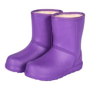 Winter plus velvet warm cotton rain solemid EVA cold rain boots Food water shoes foam water shoes non -slip oil -resistant rubber shoe mid tube
