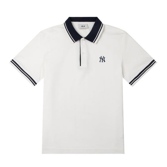 
[Self-operated]MLB short-sleeved fashion men's and women's POLO shirt lapel casual clothes trendy sportswear 3APQB0253