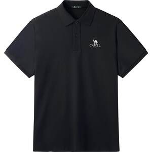 
Camel men's polo shirt men's 2026 summer new moisture-absorbent and quick-drying short-sleeved breathable lapel solid color T-shirt