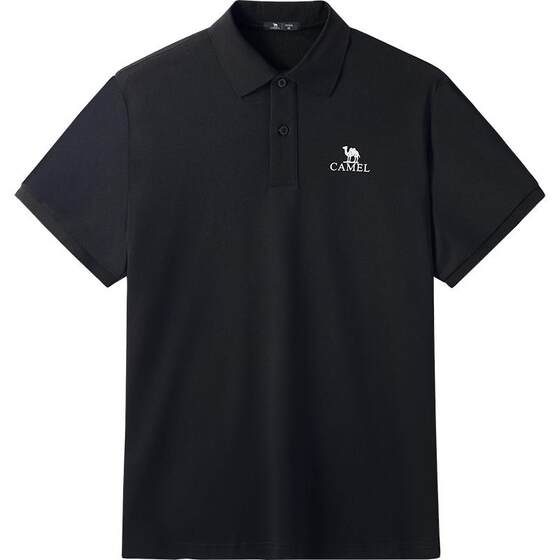 
Camel men's polo shirt men's 2026 summer new moisture-absorbent and quick-drying short-sleeved breathable lapel solid color T-shirt