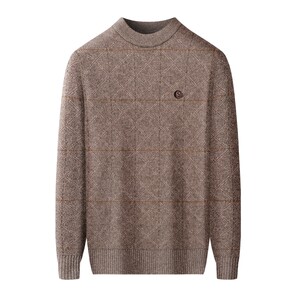 Autumn and winter knitted half-turtle collar Ordos 100% pure cashmere sweater thick warm base layer genuine sweater for men