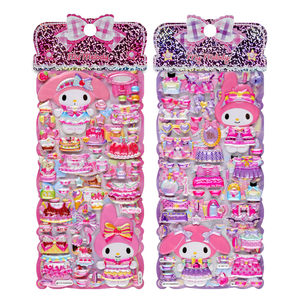 
Genuine Melody Dress Up Stickers for Children Sanrio 3D Bubble Stickers Girls Educational Reward Toys