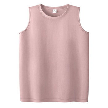 Pink pure cotton loose sleeveless camisole for women