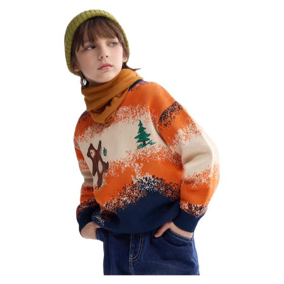 
[VIP]MQD children's clothing boys' sweaters spring and autumn children's pullover sweaters baby versatile sweaters pullover jackets