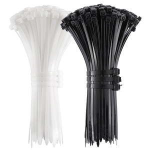 
Nylon cable ties 3*4*5*8*10* series binding multi-specification black and white strong binding and fixing plastic cable ties