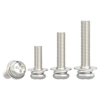 [Hot sold in the entire network] Carbon steel round head three-combination screw