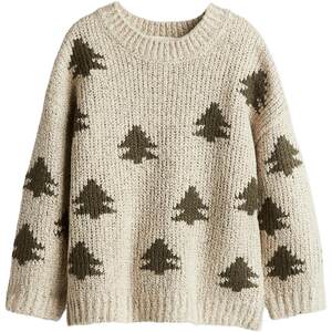 
HM children's clothing children's boys' sweater printed loose pullover round neck inner warm base sweater 1259679