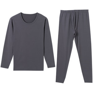 Top 男 Qiu Yi Qiu Pants Men's Set Thin Cotton Polying Slim Remucting Hematology and Birly Collar Bottom Cotton Sweat