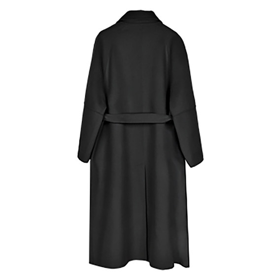 
Anna's Sicilian double-sided cashmere coat for women autumn and winter high-end Hepburn style mid-length red woolen coat