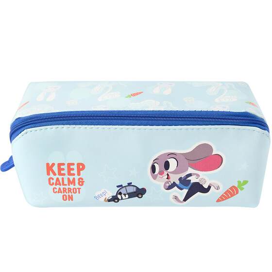 
iiGEN Yizheng student stationery, Crazy Zootopia square pen bag, student-specific, high-looking, large-capacity, wear-resistant, waterproof PU leather, large opening pen bag, stationery storage bag, pencil case, Nick Judy