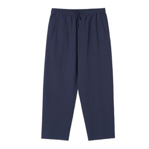 
klee klee2026 early spring new men's linen cotton texture blue cloth elastic waist tapered pants K1261PA09