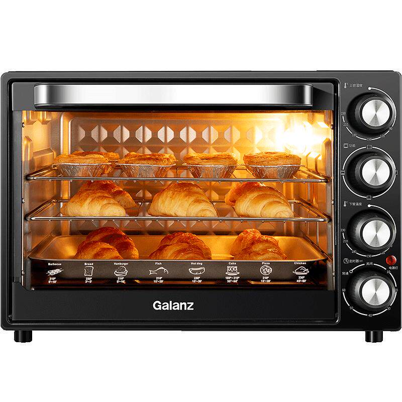 Empotec Mini-heteluchtfriteuse, hetelucht vintage oven, 230 graden, timer, groen, 10 l, vermogen 730-870 W, spanning 220-240 V, multifunctionele knoppen