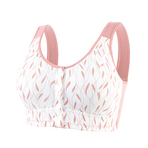 
Middle-aged and elderly mother's underwear, vest style, thin front buckle bra, no rims, large size, traceless fat mm bra, comfortable type