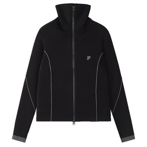 
FILA FUSION Fila trendy brand woven jacket women's 2025 winter new fashion slim turtleneck sweater cardigan