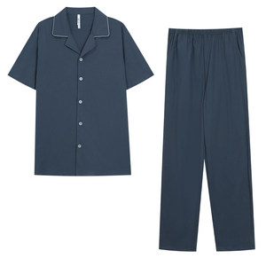 
Red bean spring and summer men and women's pajamas set cotton short-sleeved trousers couple pure cotton pajamas set home clothing set