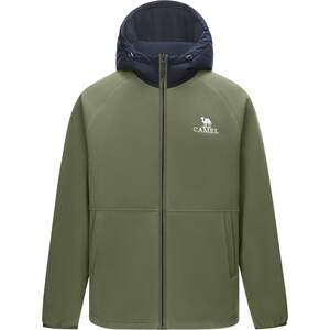 
Camel men's sweatshirt men's hooded spring and autumn thickened warm loose hooded cardigan zipper fleece fashion jacket