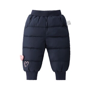 
[Antibacterial Far Infrared] Children's Down Pants for Baby Girls Autumn and Winter Thickened Outerwear Versatile Black Pants Girls Pants