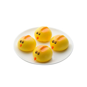 
Cartoon animal piglet/chicken/dog custard buns for children, steamed buns, breakfast buns, breakfast snacks, nutritional food for babies