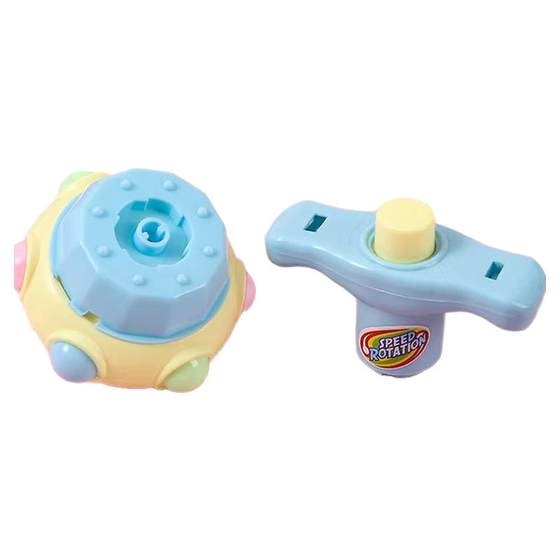 Children's glowing toys lotus gyro colorful flash music rotating creative gyro educational toys small gifts
