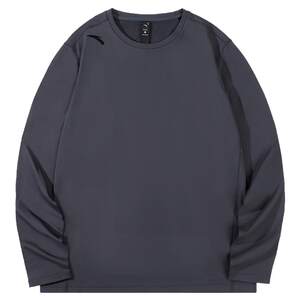 
ANTA men's long-sleeved T-shirt autumn and winter new velvet warm round-neck sweatshirt inner layering shirt men's clothing