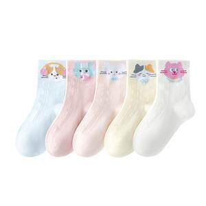 
Girls' socks summer thin children's pure cotton breathable mesh socks girls' socks spring and summer cotton socks baby socks summer