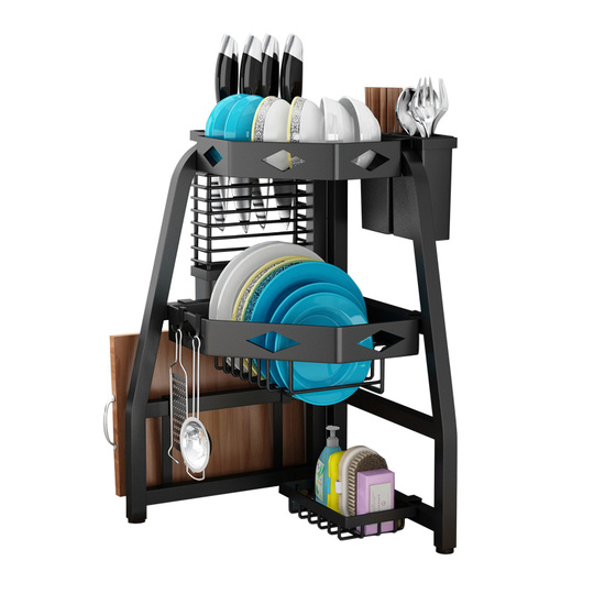 Multi Compact Dish Rack Maxim's Kitchen Small Dish Rack - Multi-Functional Sink Organizer