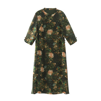 Beautiful Inn Chinese Style Improved Pleated Spliced ​​Dress