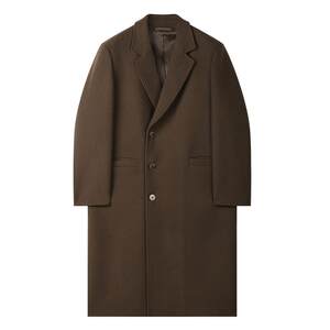 W2X autumn and winter thickened flat refutation padding padding bag decorative long woolen coat men's middle long jacket
