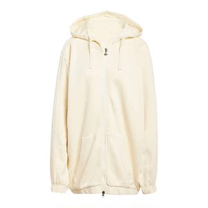
Adidas genuine clover jacket classic striped women's 2025 new loose hooded jacket JJ3092