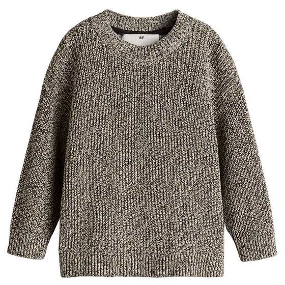 
HM children's clothing children's boys sweater spring bottoming ribbed cotton pullover sweater 1246268