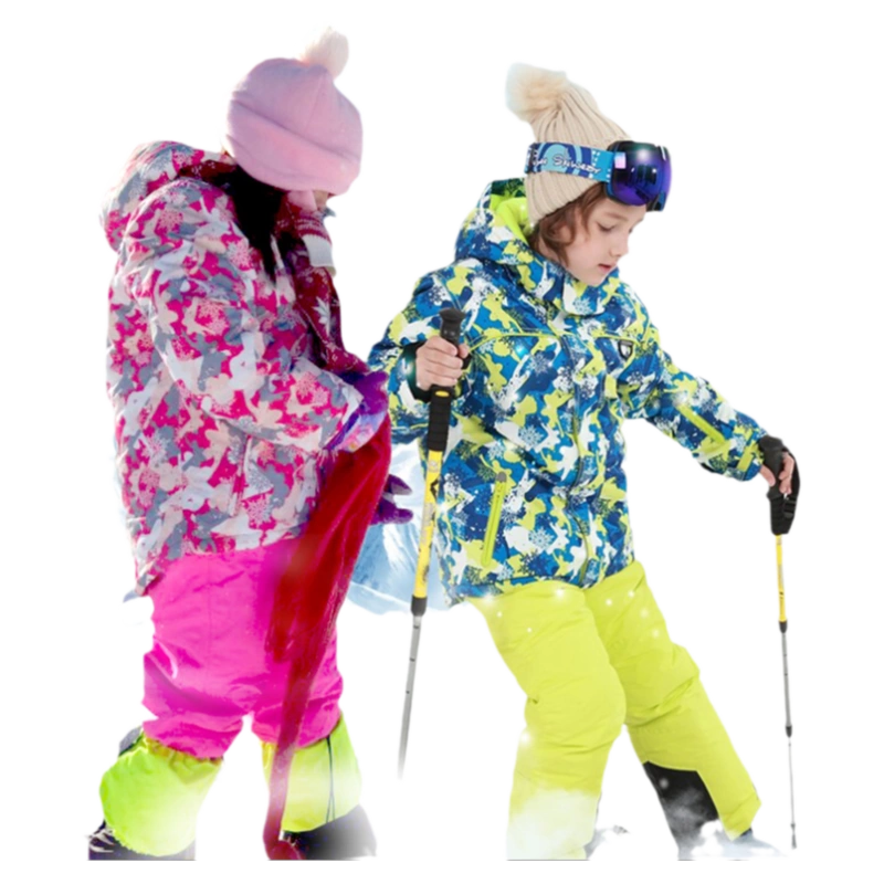 儿童滑雪服加厚保暖防风防水男童女童分体专业宝宝滑雪衣裤套装-Taobao Malaysia