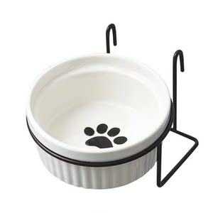 Ceramic bowl cat with cat bowl cat food pot dog pot dog bowl cat bowl cat water bowl pet bowl diagonal mouth bowl to drink water feeder