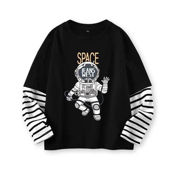 
Jeanswest children's clothing boys' long-sleeved T-shirts spring and autumn boys' spring cotton bottoming shirts children's spring tops