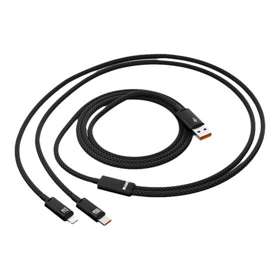 Player 100W flash charging double -headed data cable two -in -one charging cable one drag two Typec mobile phone 6A super fast filling applicable iPhone16 Apple 16 Huawei Android USB car 1 minute 2 meters 2 meters