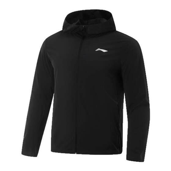 
Li Ning authentic 2025 new men's reflective solid color zipper hooded sun protection sports jacket AFDV249-1