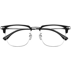 Ultra -pure titanium half -frame myopia glasses frame men's model can be used for several lenses professional online with blue light eye rack
