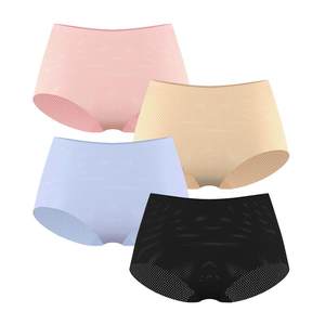 
[Pack of 3] Aimu Mask Panties Women's Antibacterial, Breathable, Thin, Comfortable, No Restraints, Net Marks, Mid-waist Boxer Briefs