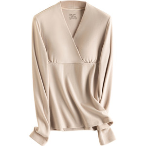 Pregnant women's tops, bottoming shirts, German velvet autumn and winter nursing autumn clothes, autumn trousers suits, pregnant women's thermal underwear, breastfeeding and confinement clothes