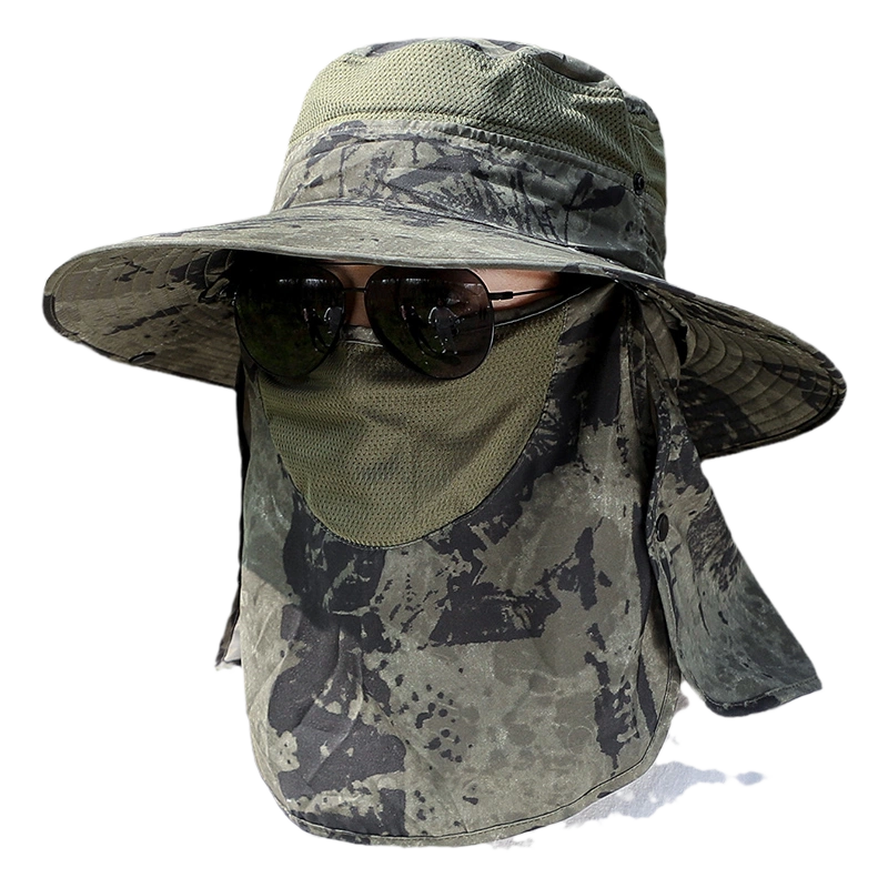 男士夏季钓鱼防晒面罩遮全脸防紫外线渔夫帽太阳帽户外男款遮阳帽-Taobao Malaysia