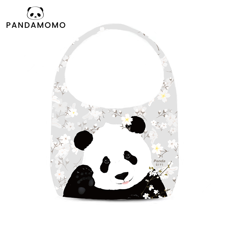 Pandamomo 大熊猫原创单肩包 环保碎花保布包包春季卡通可爱 奇一