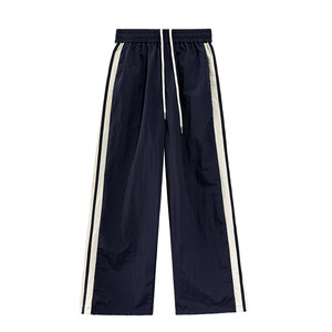 
Quick-drying sweatpants for women in summer thin and versatile slim and casual two-wear trousers design striped straight pants
