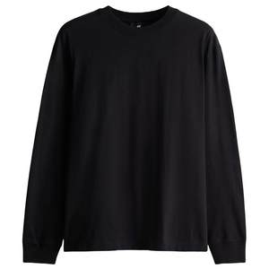HM men's T-shirt 2025 autumn new loose fit long-sleeved jersey top bottoming shirt 1302376