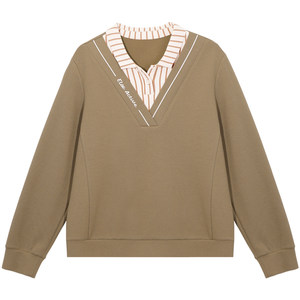 假两件卫衣女秋冬加绒2025新款时尚洋气女装翻领加厚保暖上衣外套